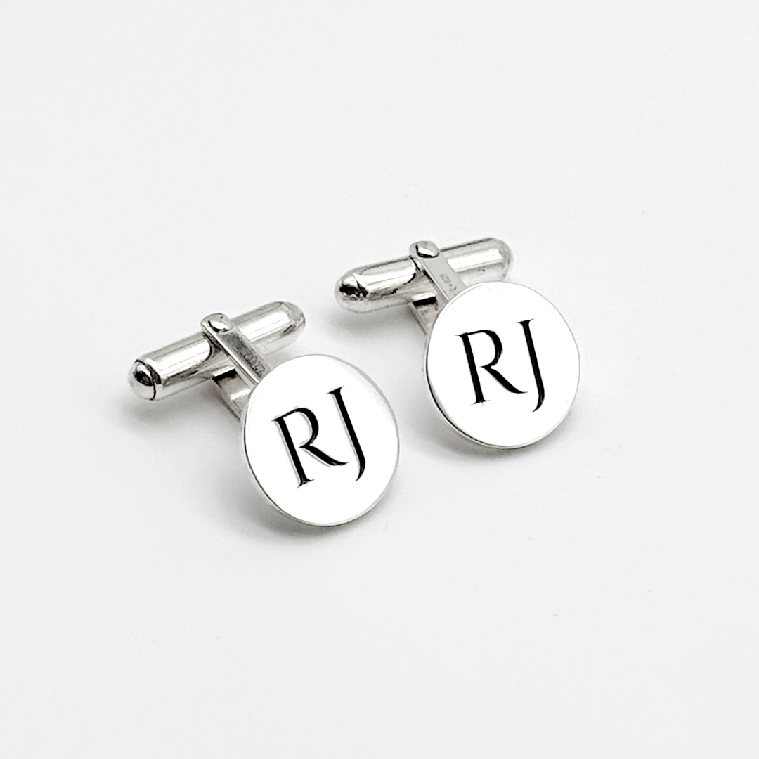 Initials Round Cufflinks