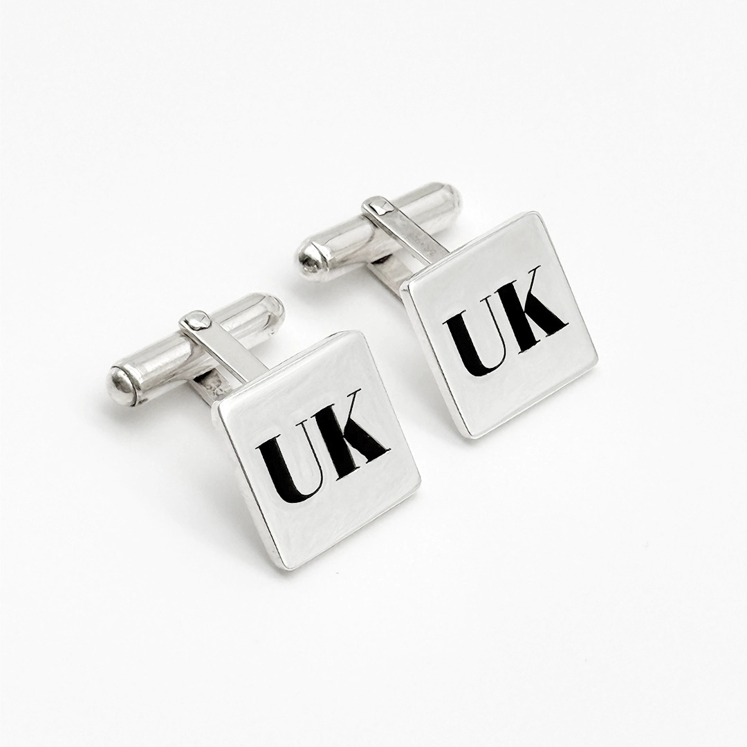Initials Square Cufflinks