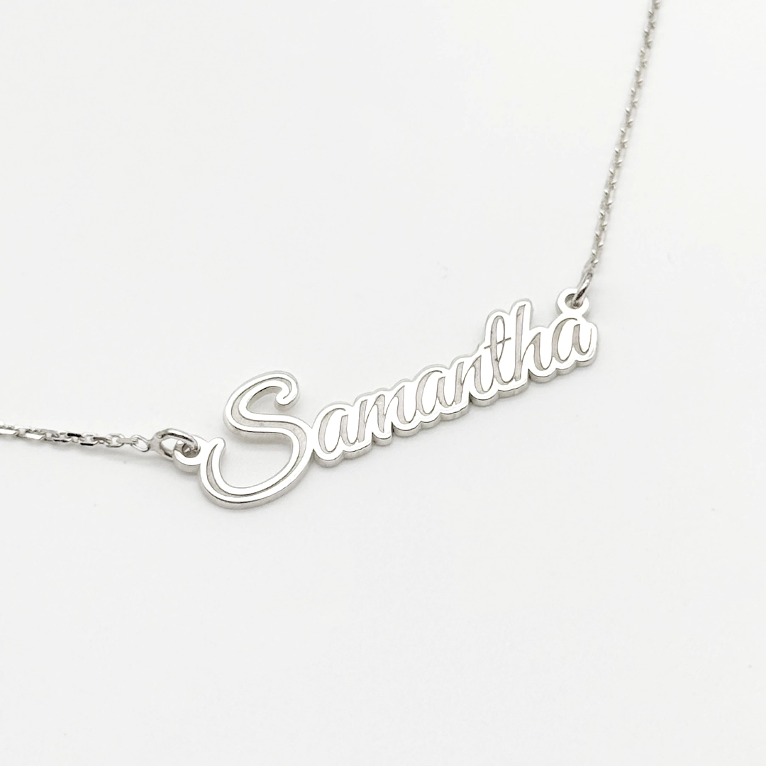 Offset Name Necklace
