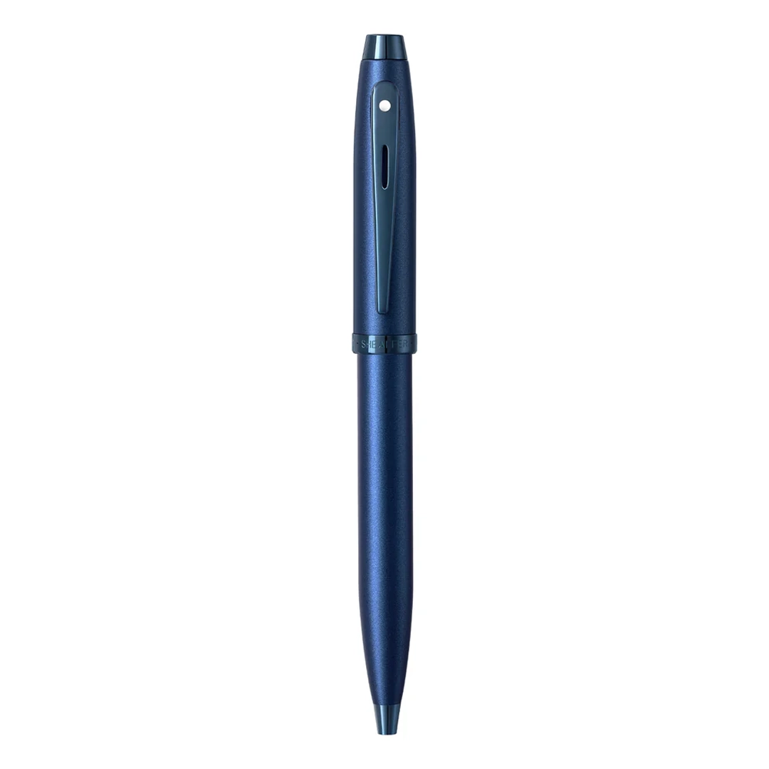 Sheaffer 100 Satin Blue PVD Blue Trims Ballpen